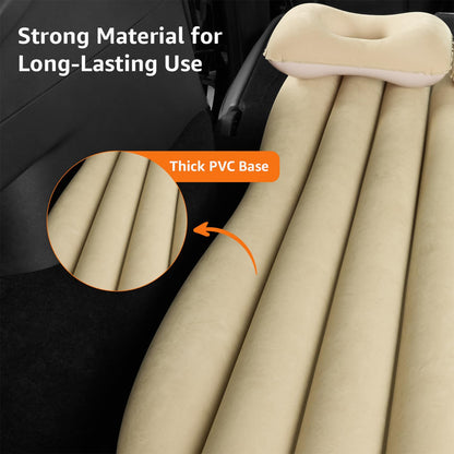 Portable Car Backseat Inflatable Air Mattress Bed with 2 Pillows