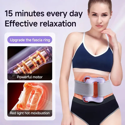 Vibrating Fascia Ring Massage Gun with 6-Speed Settings & Strap