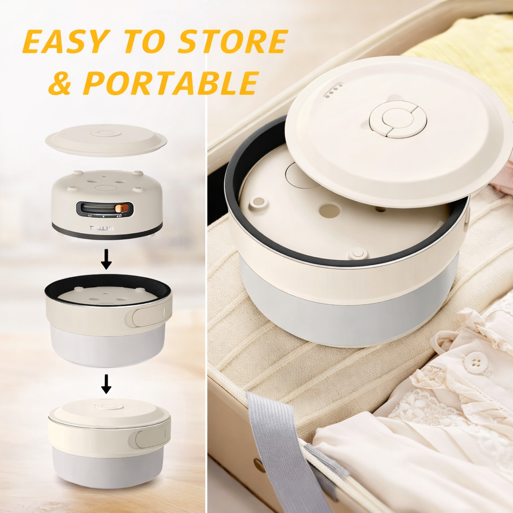 Portable Electric Cooking Pot with Foldable Handle(2L)