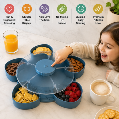 Divided Spin Snack Serving Tray