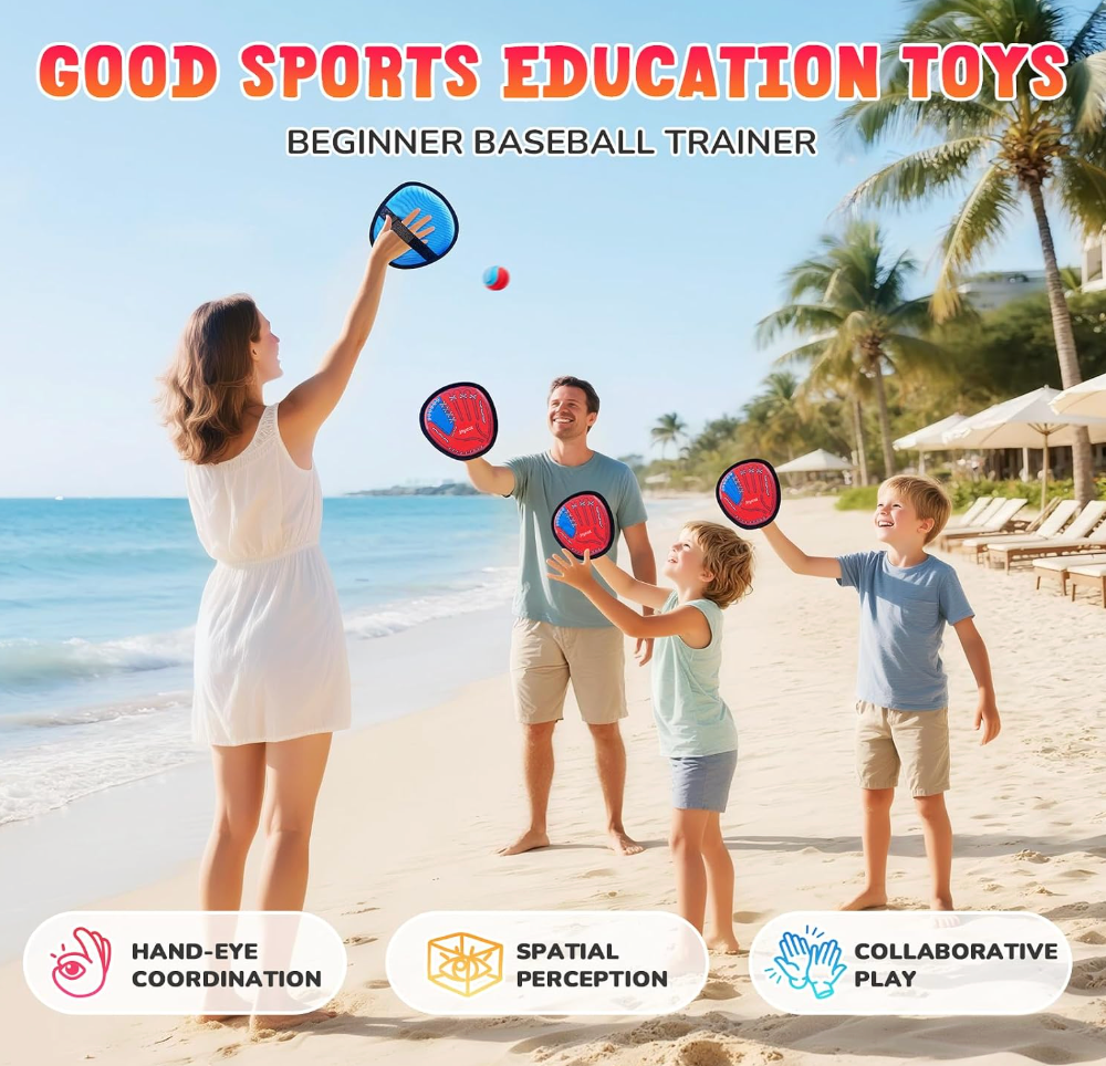 Baseball Glove And Toss-And-Catch Toy