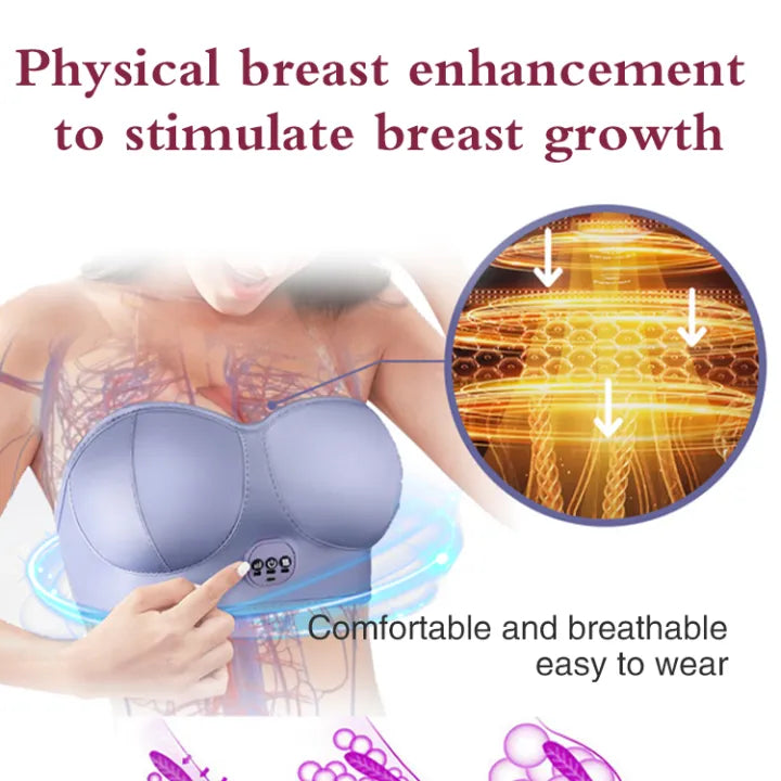 Rechargeable Breast Enhancement Vibrating Massager Bra