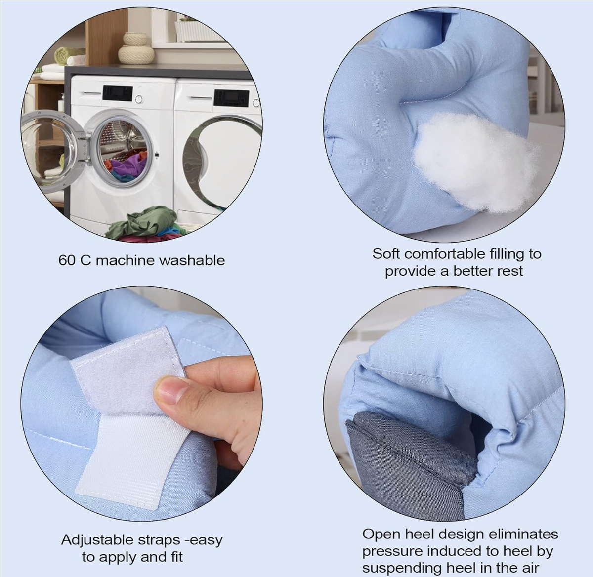 Heel Protector & Foot Elevation Support Pillow