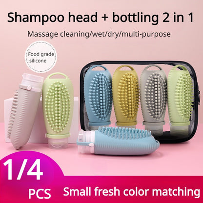 Refill Container Silicone Bottles With Brush (Pack Of 4)
