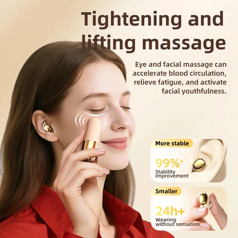 Wireless Bluetooth Earphones With Facial Vibration Massage