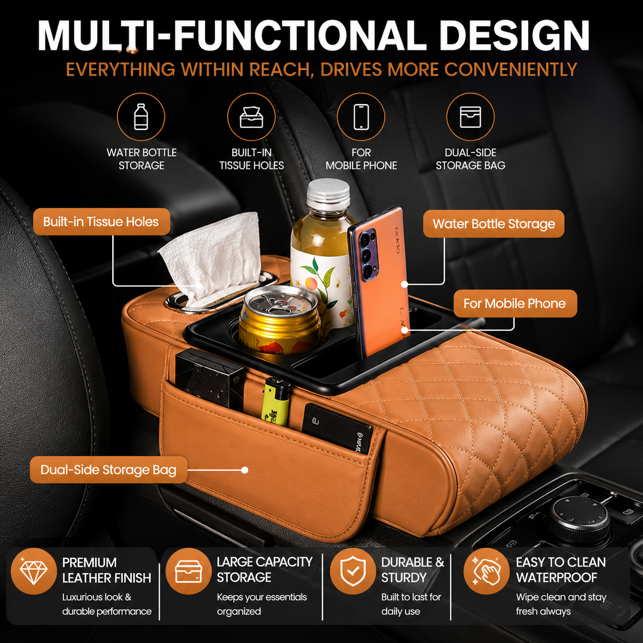 Multifunctional Car Armrest Box Pad