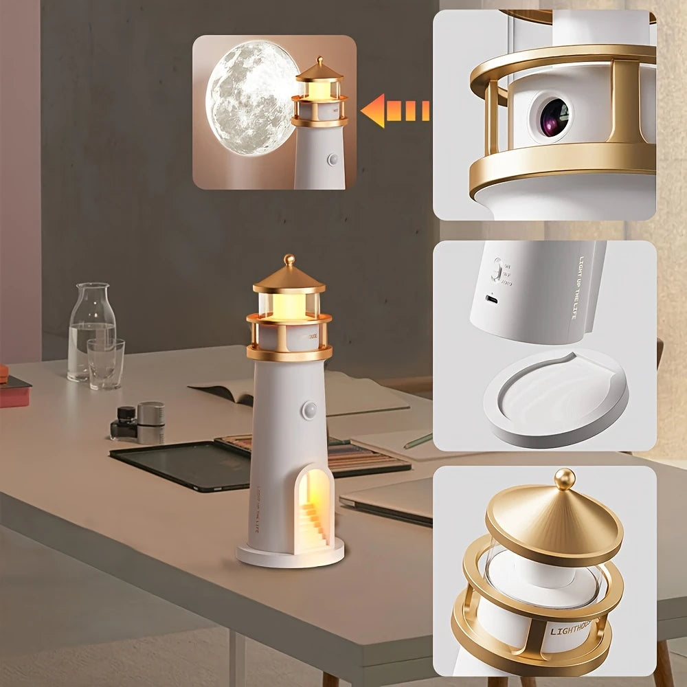 Lighthouse Projection Lamp With Bluetooth Speaker
