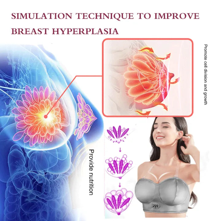 Rechargeable Breast Enhancement Vibrating Massager Bra