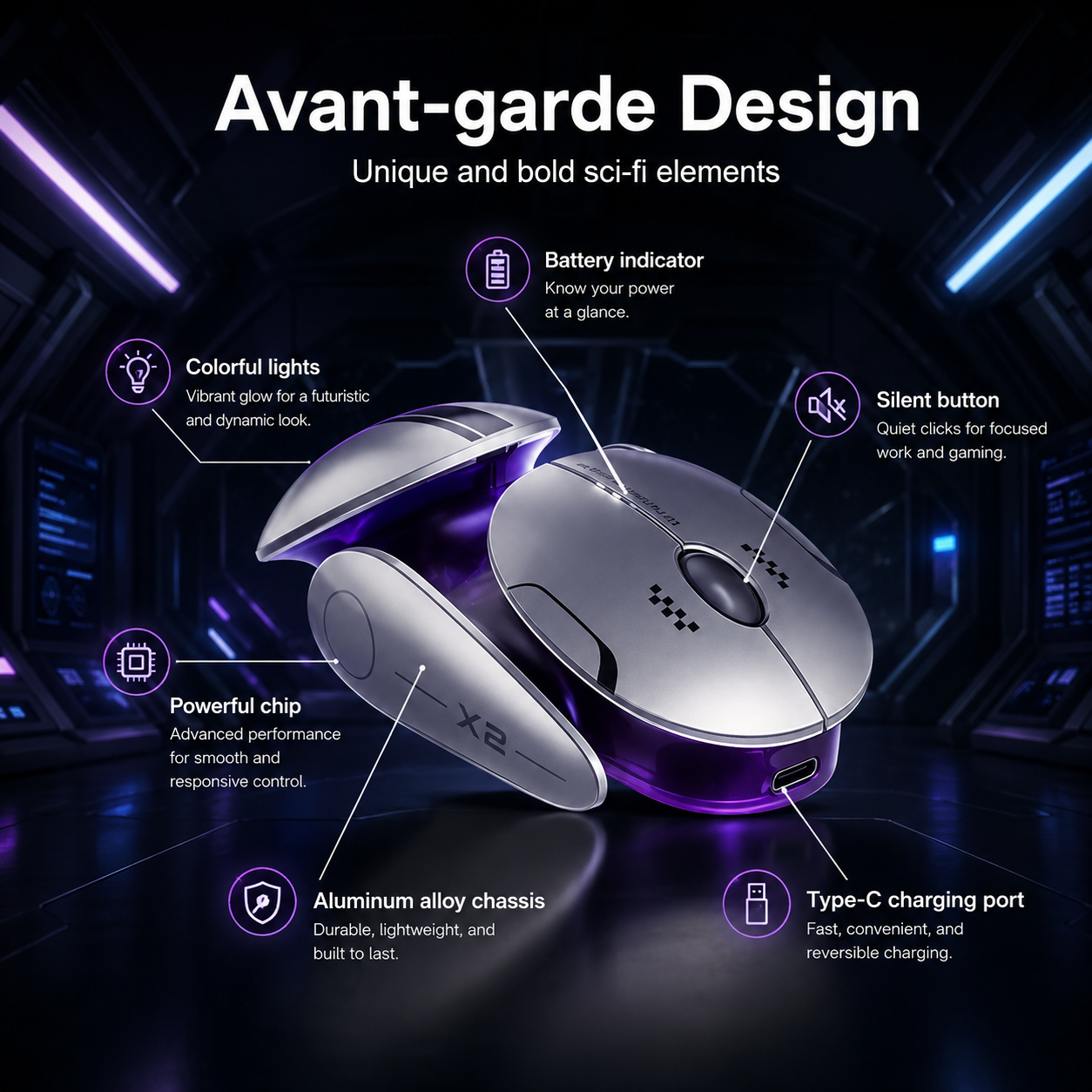 CyberX Silent Wireless Mouse
