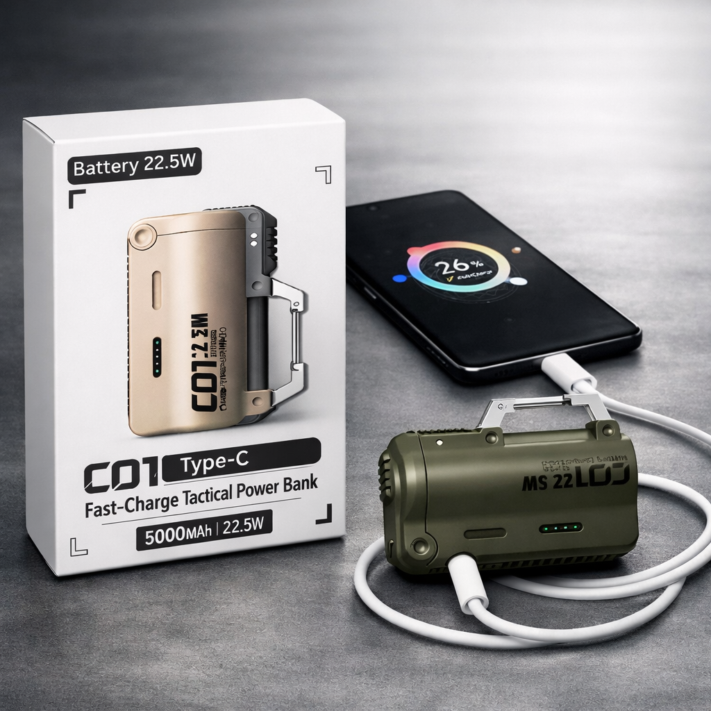 Fast Charging Carabiner Clip Power Bank