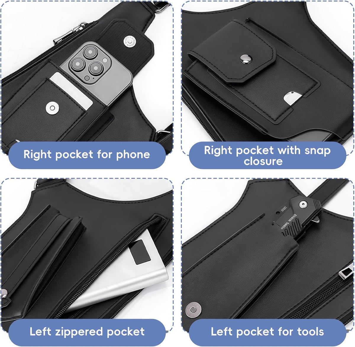 Multifunctional Underarm Satchel Zipper Bag