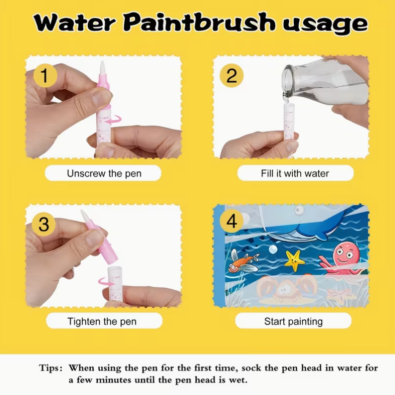 Magic Water Colouring Book
