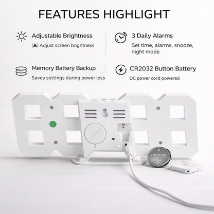 3D Digital Luminous Alarm Clock With Remote