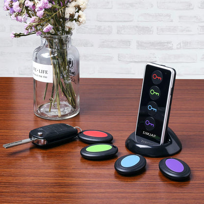 Smart Remote Wireless Key Finder with LED Flashlight, 1 RF Transmitter and 4 Receivers