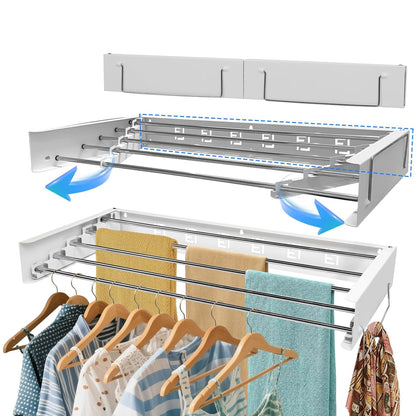 Wall Mounted Laundry Clothes Drying Rack