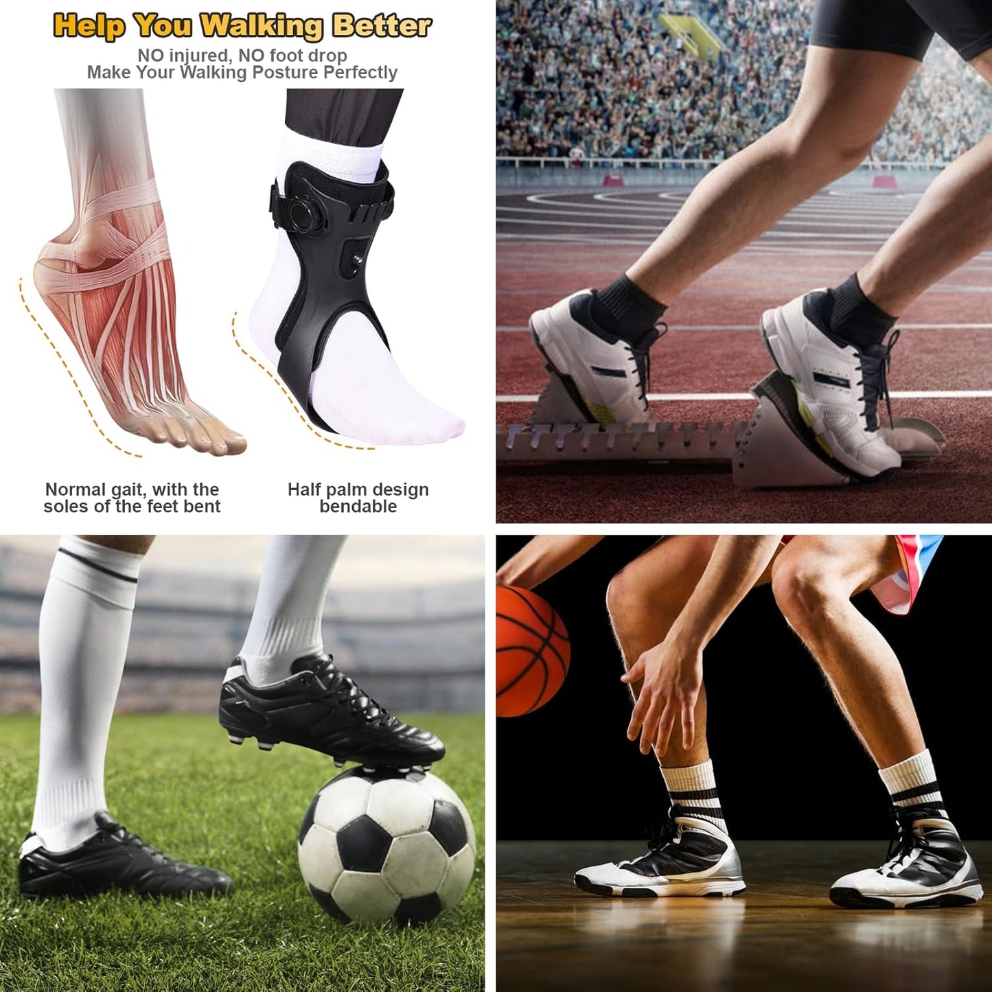 Ankle Support Brace With Inflatable Air Bag