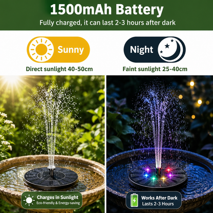 Portable Solar Pool Rotating Fountain With Light (7 colours)