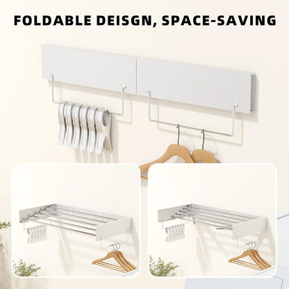 Wall Mounted Laundry Clothes Drying Rack