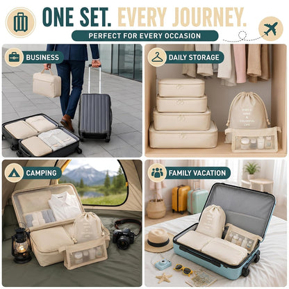 7 Pcs Travel Organizer Set
