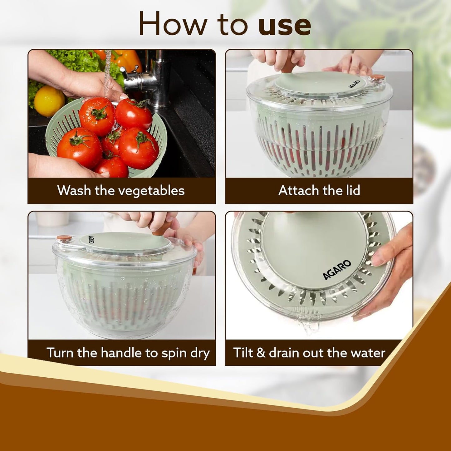 Multi-Function Vegetable & Fruit Washer with Spin Dryer