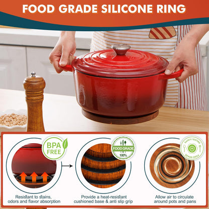 Magnetic Wooden Trivet for Hot Dishes