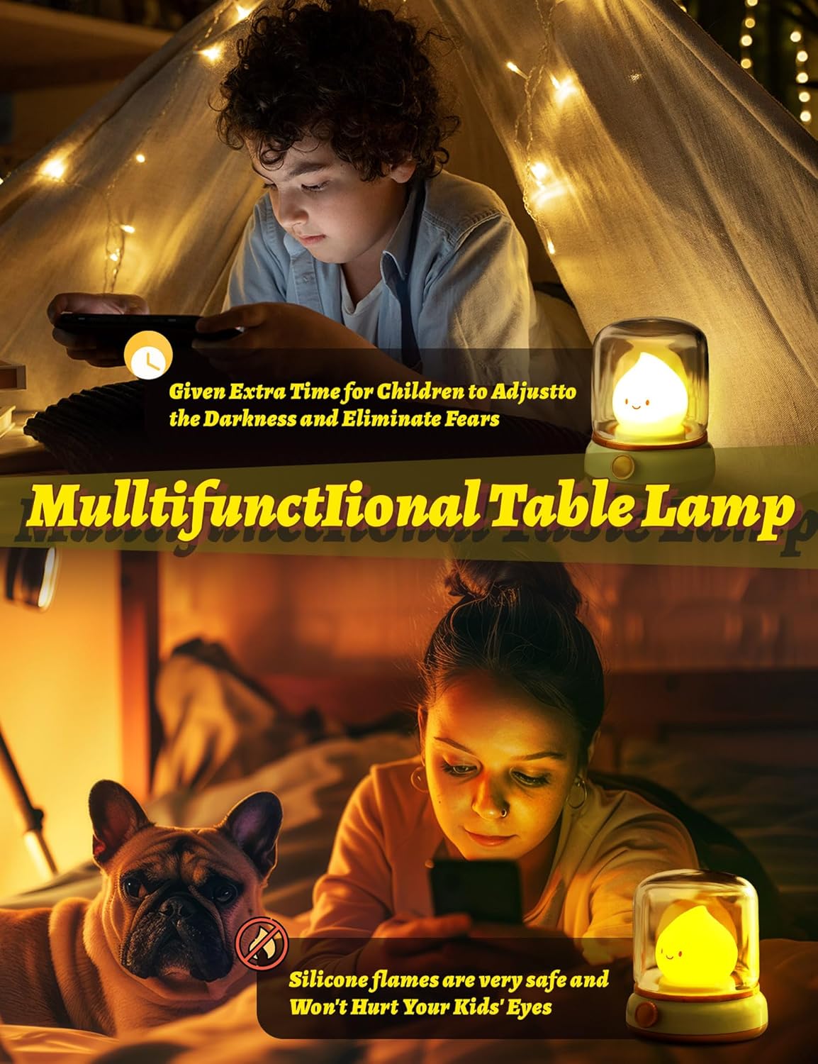 Cute Kerosene LED Night Lamp