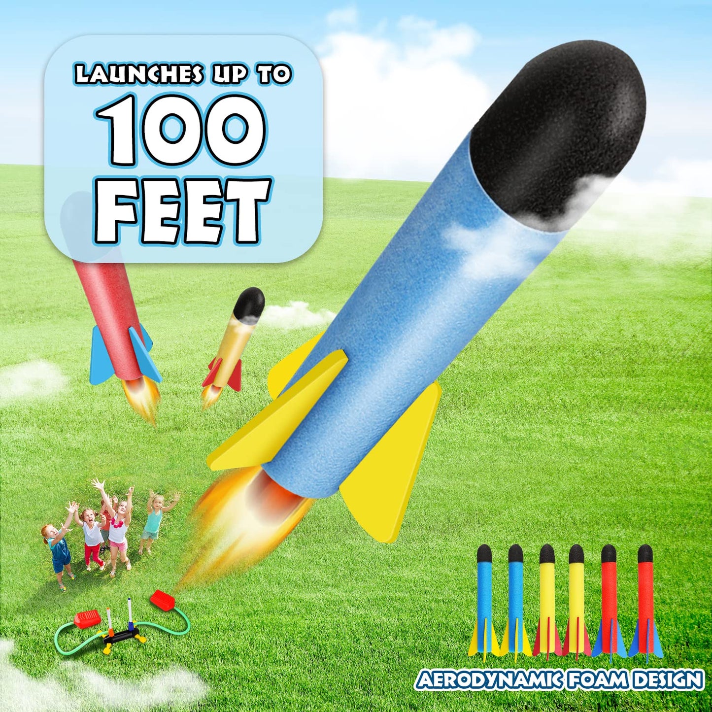 DIY Rocket Launcher Toy (6 Rockets)
