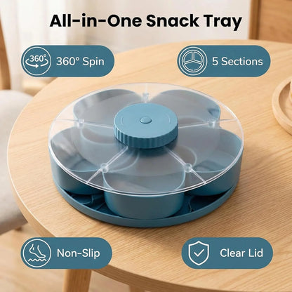 Divided Spin Snack Serving Tray
