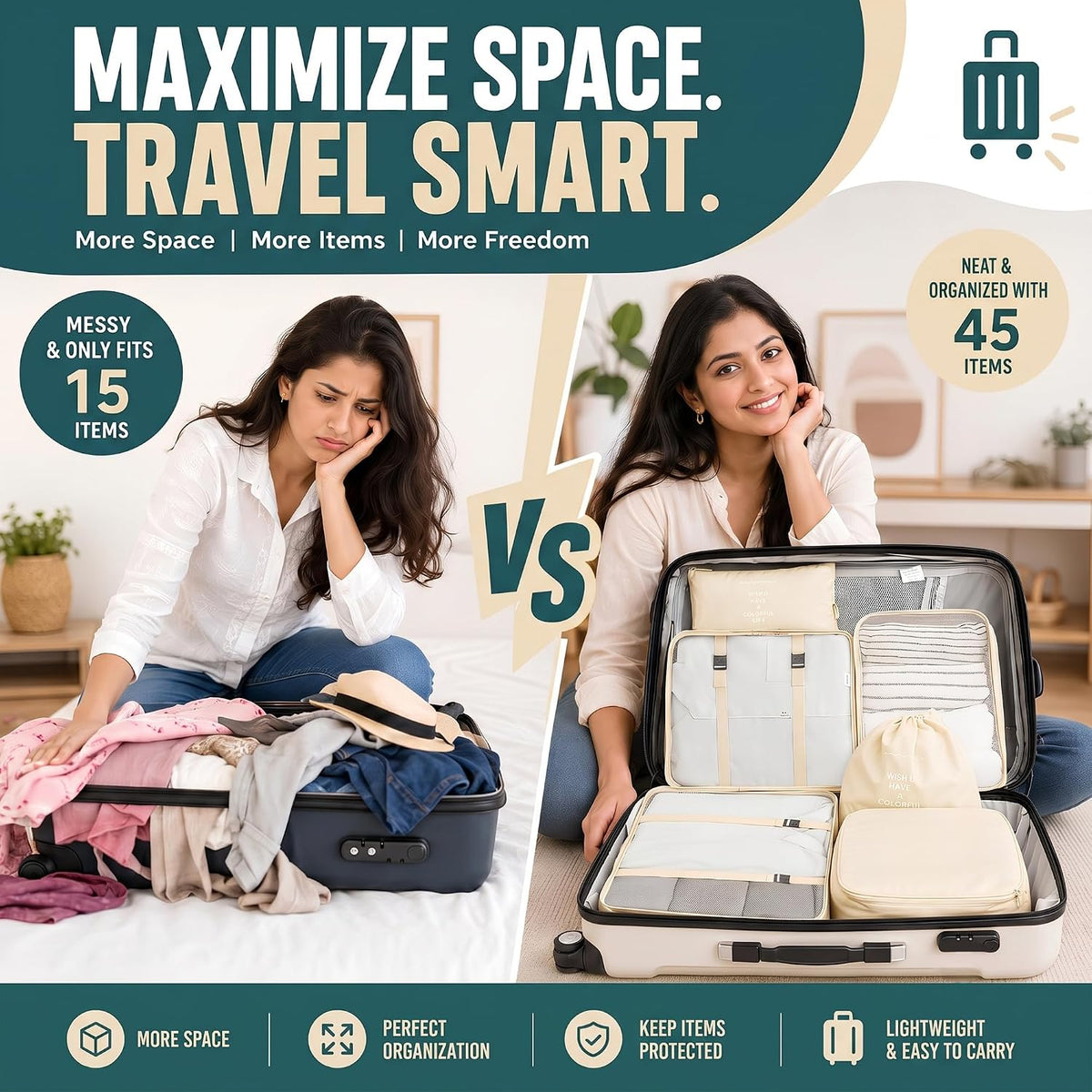 7 Pcs Travel Organizer Set