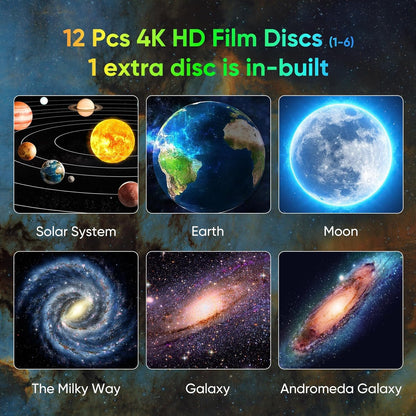 Galaxy Night Light Projector – 13 Film Modes with 360° Rotation