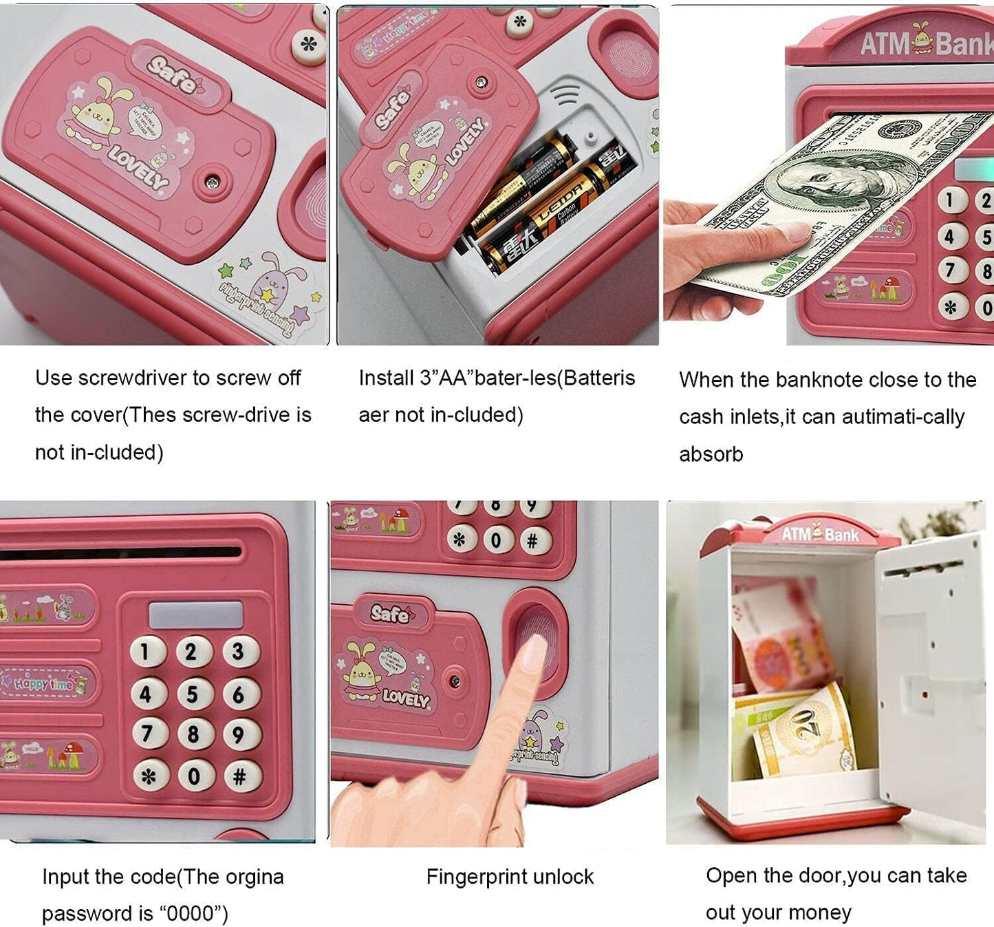 Fingerprint ATM Machine For Kids