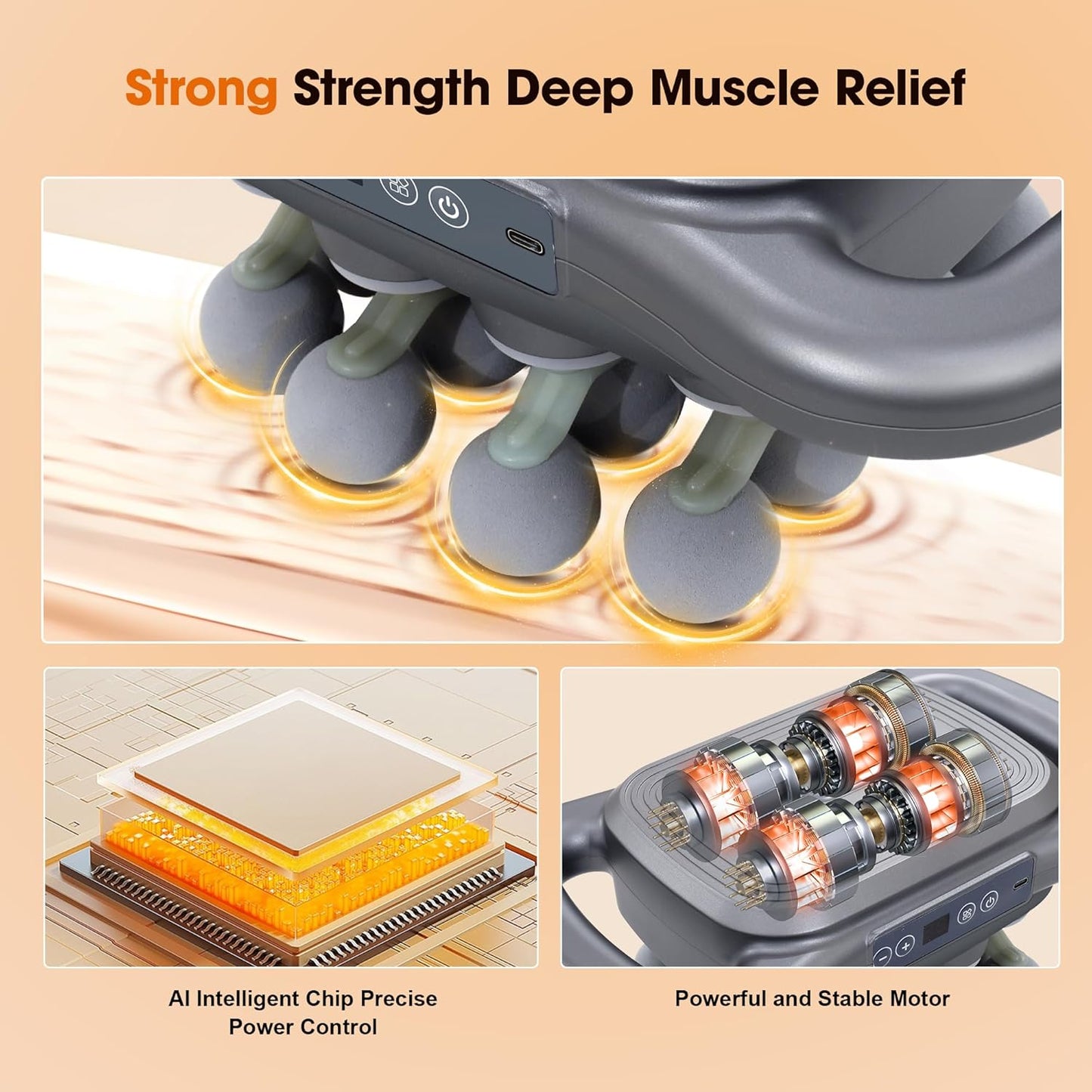 16 Head - Deep Tissue Body Muscle Massager