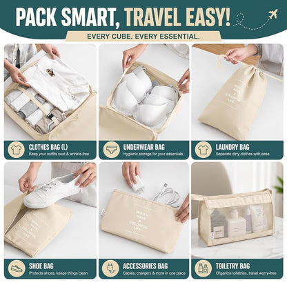 7 Pcs Travel Organizer Set