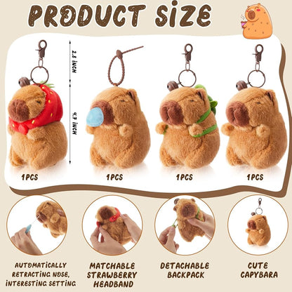 PupTales™  Capybara Plush Keychain Toy