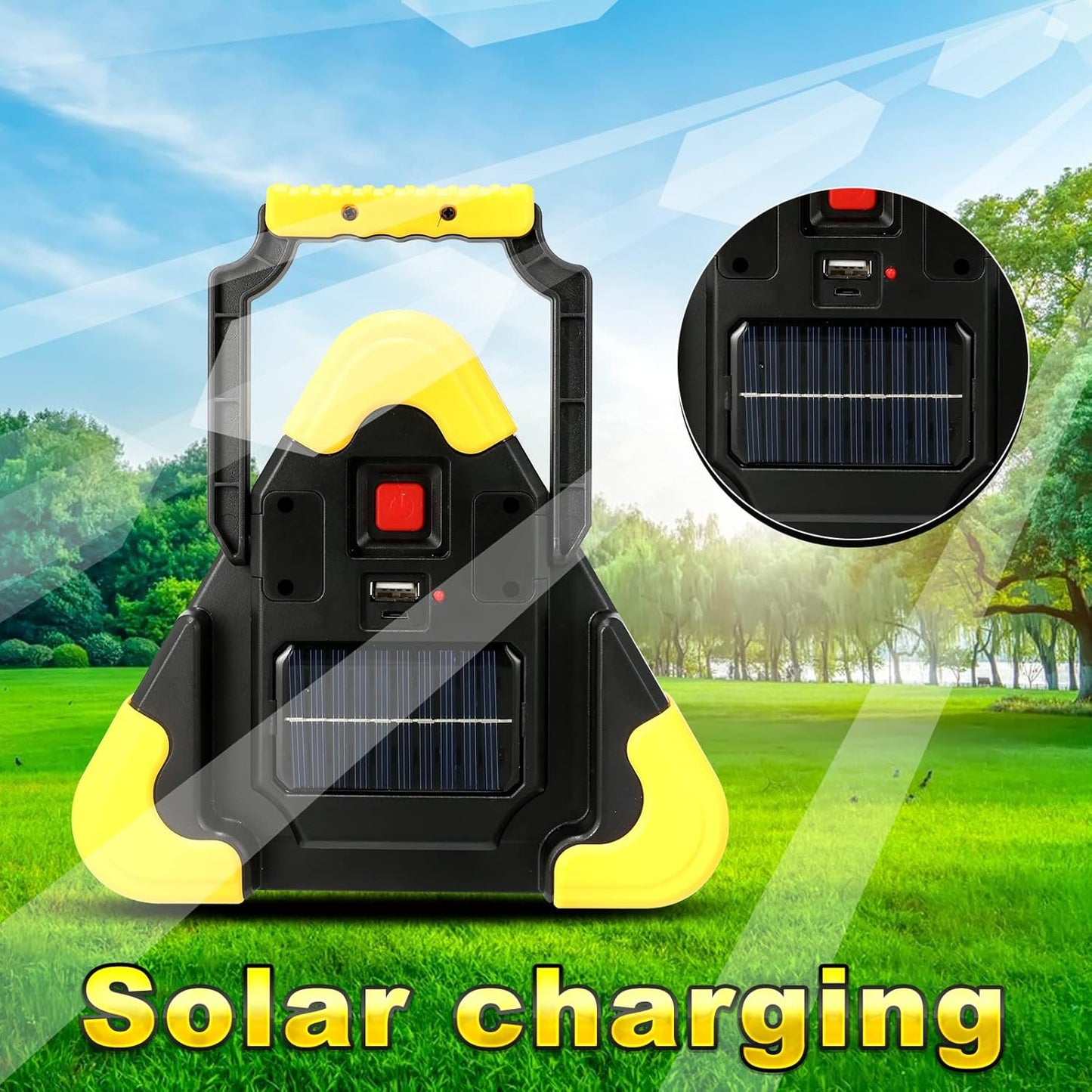 Solar LED Emergency Triangle – Safety Light for Vehicles