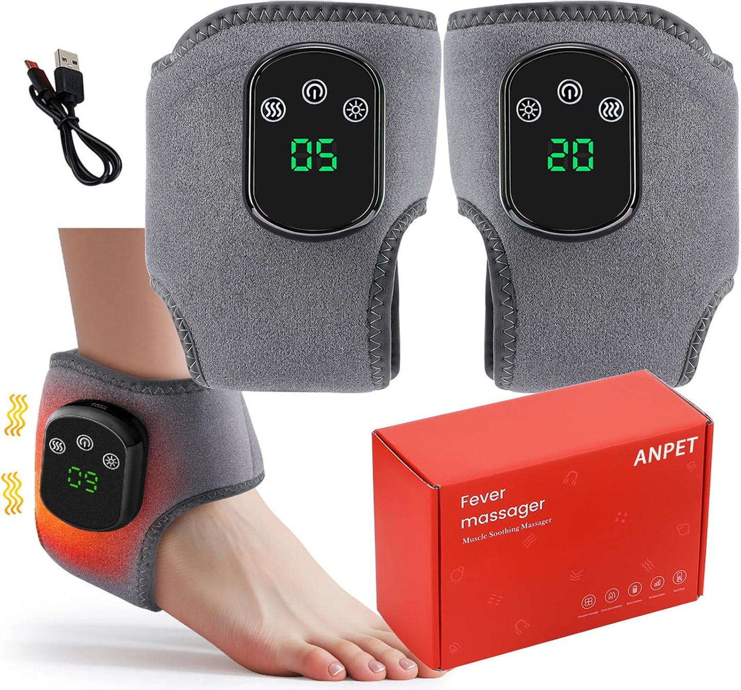 3-in-1-Ankle Massager for Circulation & Pain Relief