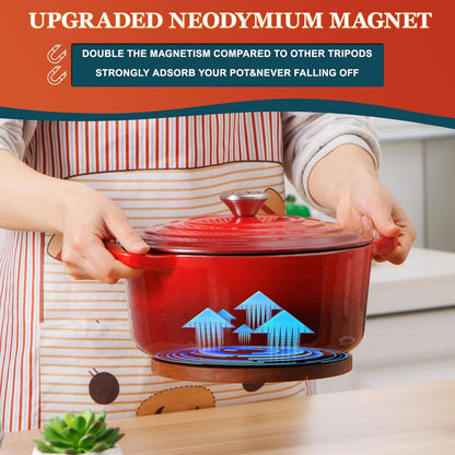 Magnetic Wooden Trivet for Hot Dishes