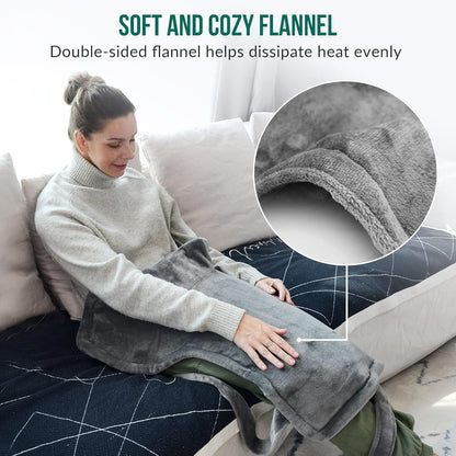 Electric Heating Pad for Neck, Shoulder & Back Pain with Temperature Control