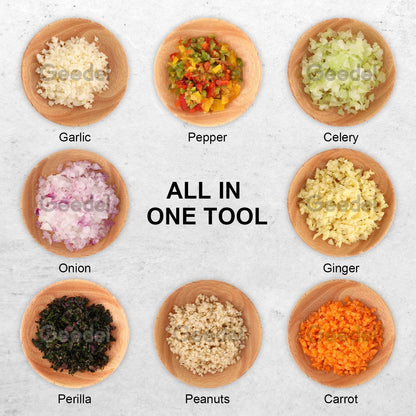 Vegetable Hand Press Chopper With Free Container