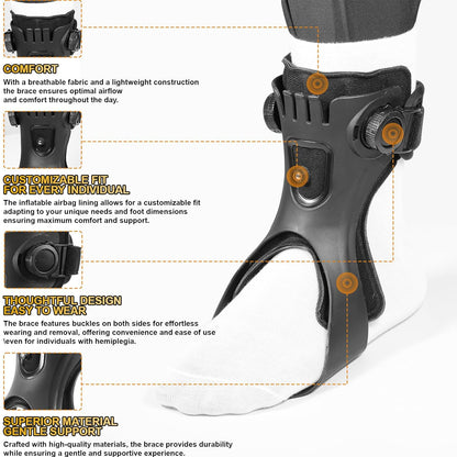 Ankle Support Brace With Inflatable Air Bag