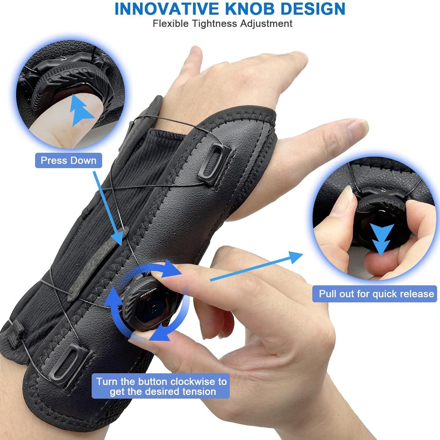 Adjustable Wrist Brace Support (Pack of 2) | Left & Right Hand