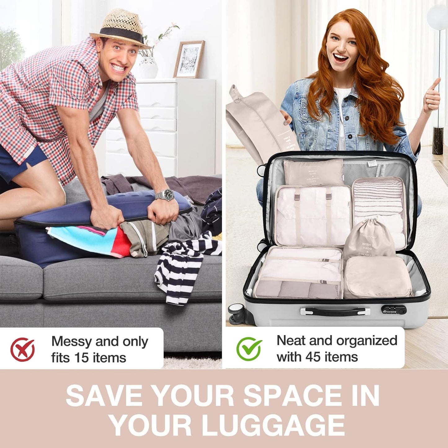 8 Pcs Travel Organizer Set