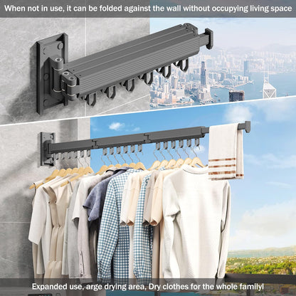 Wall Mounted Retractable Drying Rack