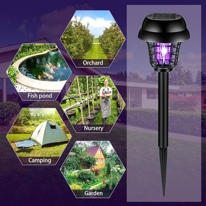 Solar Bug Zapper Waterproof Mosquito Killer Light