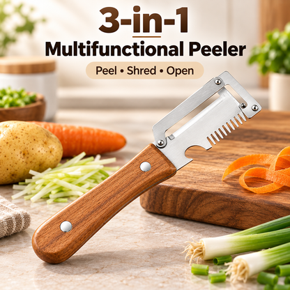 3-In-1 Vegetable Cutter/Slicer Knife With Bottle Opener