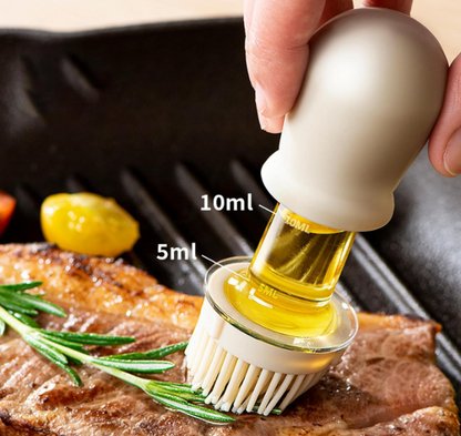 2-in-1 Glass Oil Bottle with Silicone Brush