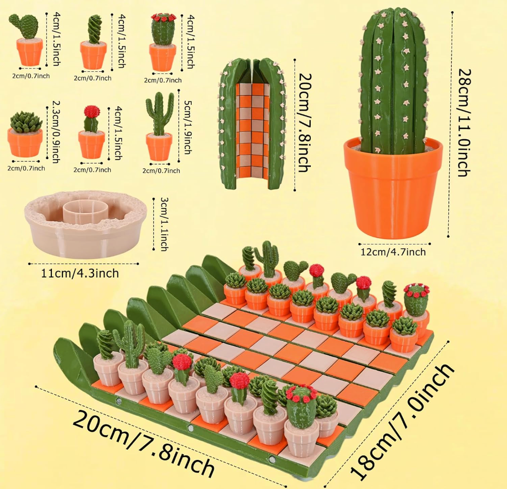 Cactus Potted Plant Chess