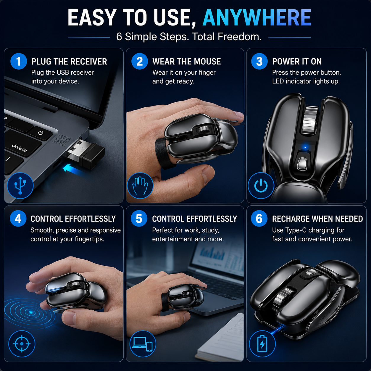 Inphic PX2 Metal Wireless Office & Gaming Mouse