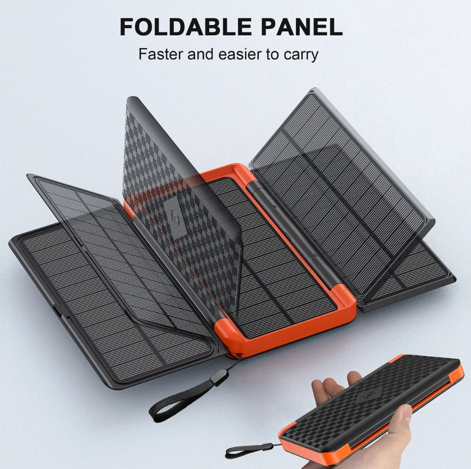 Multifunctional Foldable Solar Power Bank (10,000 mah)