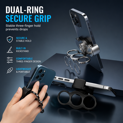 Three-Finger Back Clip Phone Holder